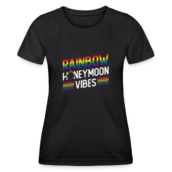 Gay Pride Hochzeit Homo-Ehe - Frauen Funktions-T-Shirt - Schwarz - Vorne - AI Model Female 172 light (172cm)