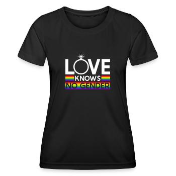 Gay Pride Hochzeit Homo-Ehe - Frauen Funktions-T-Shirt - Schwarz - Vorne - AI Model Female 172 light (172cm)