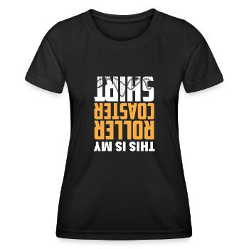 Achterbahn - Frauen Funktions-T-Shirt - Schwarz - Vorne - AI Model Female 172 light (172cm)