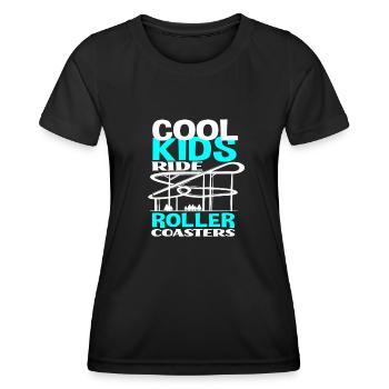 Montagnes russes Enfants Enfant Adolescents - T-shirt sport Femme - noir - Devant - AI Model Female 172 light (172cm)
