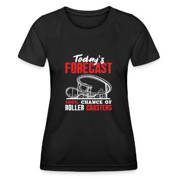 Achterbahn Vorhersage - Frauen Funktions-T-Shirt - Schwarz - Vorne - AI Model Female 172 light (172cm)