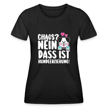 Chien Propriétaire de chien Propriétaire de chien Dresseur de chiens Chiens - T-shirt sport Femme - noir - Devant - AI Model Female 172 light (172cm)