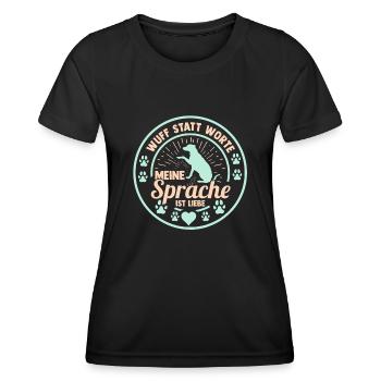 Chien Propriétaire De Chien Propriétaire De Chien Motif Chiens - T-shirt sport Femme - noir - Devant - AI Model Female 172 light (172cm)