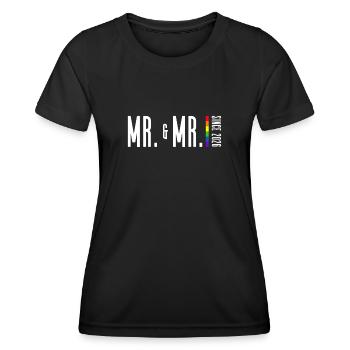 Mariage Gay Pride 2026 Mariage gay - T-shirt sport Femme - noir - Devant - AI Model Female 172 light (172cm)