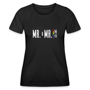 Mariage Gay Pride 2027 Mariage gay - T-shirt sport Femme - noir - Devant - AI Model Female 172 light (172cm)