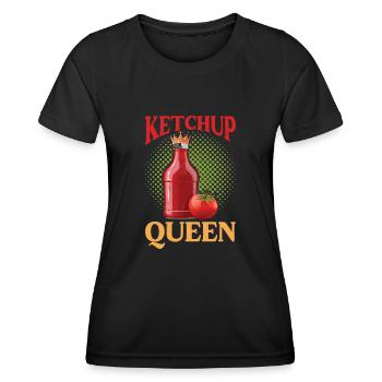 Reine du ketchup 20 - T-shirt sport Femme - noir - Devant - AI Model Female 172 light (172cm)