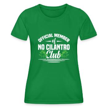 Anti coriandre - T-shirt sport Femme - vert - Devant - AI Model Female 172 dark (172cm)