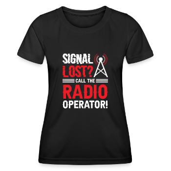 Signal perdu Opérateur radio Profession Émission de radio - T-shirt sport Femme - noir - Devant - AI Model Female 172 light (172cm)