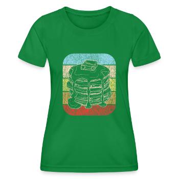 Pancake Lover Kids Retro Vintage - Frauen Funktions-T-Shirt - Kelly Green - Vorne - AI Model Female 172 dark (172cm)