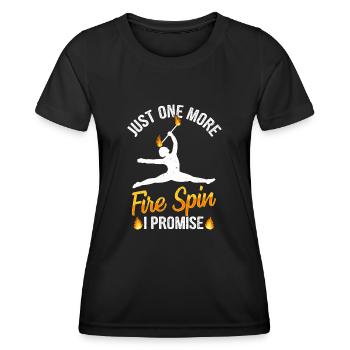Fire Baton Fire Dance Fire Dancer Fire Dancer - Women's Functional T-Shirt - black - Front - AI Model Female 172 light (172cm)