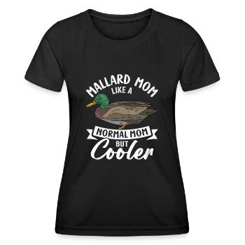 Canard colvert - T-shirt sport Femme - noir - Devant - AI Model Female 172 light (172cm)