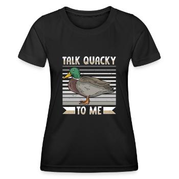 Canard colvert - T-shirt sport Femme - noir - Devant - AI Model Female 172 light (172cm)