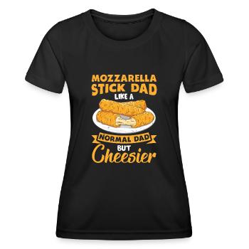 Mozzarella Sticks Käse - Frauen Funktions-T-Shirt - Schwarz - Vorne - AI Model Female 172 light (172cm)