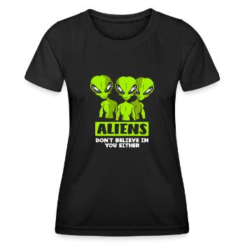 Alien Aliens - Frauen Funktions-T-Shirt - Schwarz - Vorne - AI Model Female 172 light (172cm)
