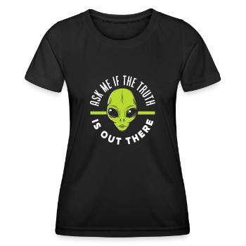 Truth Alien Aliens Aliens - Women's Functional T-Shirt - black - Front - AI Model Female 172 light (172cm)