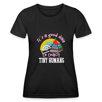 Funny Teacher Elementary School Teacher Lessons - Women's Functional T-Shirt - black - Front - AI Model Female 172 light (172cm)
