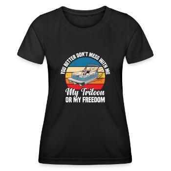 Capitaine Tritoon - T-shirt sport Femme - noir - Devant - AI Model Female 172 light (172cm)