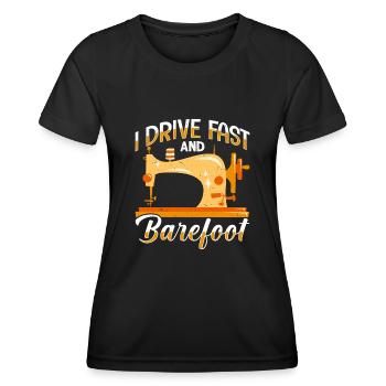 Elegant Sewing Art Design for Enthusiastic Tailors - Women's Functional T-Shirt - black - Front - AI Model Female 172 light (172cm)