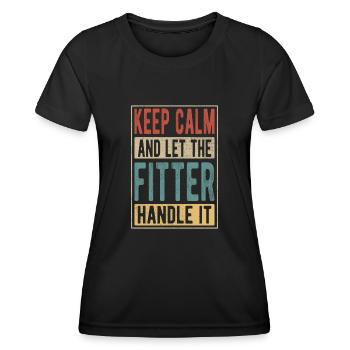 Cadeau rétro Fitter - T-shirt sport Femme - noir - Devant - AI Model Female 172 light (172cm)