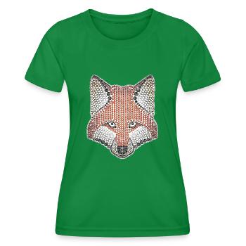 Fuchs Waldtier Design Wildtier Natur Tier - Frauen Funktions-T-Shirt - Kelly Green - Vorne - AI Model Female 172 dark (172cm)