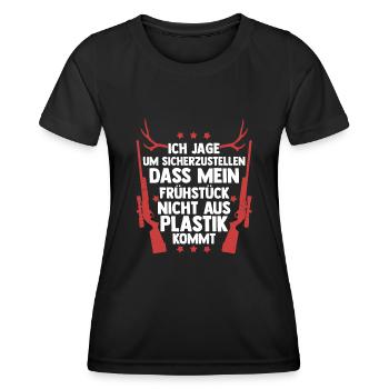 Hunting Hunting Deer Hunting Wild Boar Hunting Hunter - Women's Functional T-Shirt - black - Front - AI Model Female 172 light (172cm)