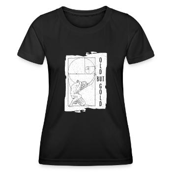 Mathe Goldener Schnitt Folge Fibonacci Kunst - Frauen Funktions-T-Shirt - Schwarz - Vorne - AI Model Female 172 light (172cm)