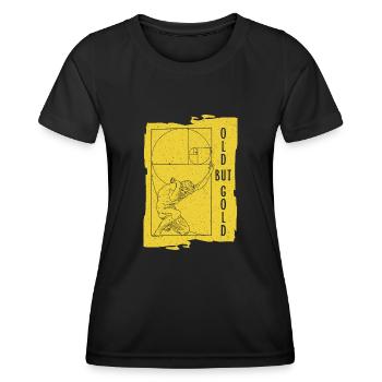 Mathe Goldener Schnitt Folge Fibonacci Kunst - Frauen Funktions-T-Shirt - Schwarz - Vorne - AI Model Female 172 light (172cm)