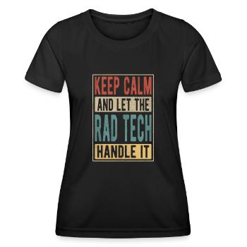 Cadeau rétro Rad Tech - T-shirt sport Femme - noir - Devant - AI Model Female 172 light (172cm)
