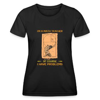 Mathe Lehrer Fibonacci Goldener Schnitt Kunst - Frauen Funktions-T-Shirt - Schwarz - Vorne - AI Model Female 172 light (172cm)