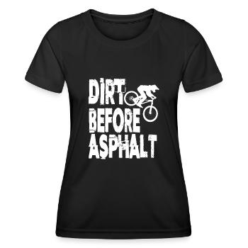 Dirt Before Asphalt Downhill VTT VTT - T-shirt sport Femme - noir - Devant - AI Model Female 172 light (172cm)