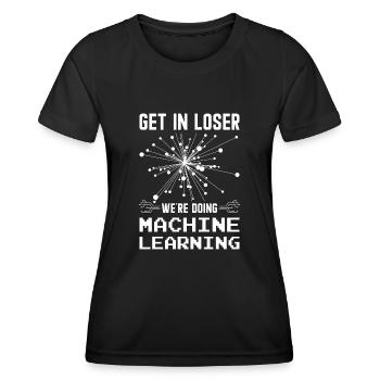 Machine Learning Algorithmen KI Datenanalyst - Frauen Funktions-T-Shirt - Schwarz - Vorne - AI Model Female 172 light (172cm)