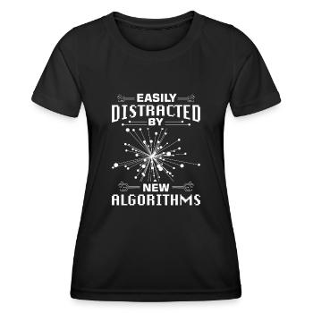 Machine Learning Algorithms AI Data Analyst - Women's Functional T-Shirt - black - Front - AI Model Female 172 light (172cm)