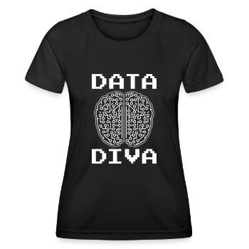 Machine Learning Algorithms AI Data Analyst - Women's Functional T-Shirt - black - Front - AI Model Female 172 light (172cm)