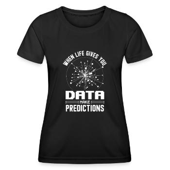 Machine Learning Algorithmen KI Datenanalyst - Frauen Funktions-T-Shirt - Schwarz - Vorne - AI Model Female 172 light (172cm)