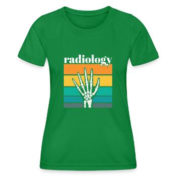 Radiology Squad Rad Tech Radiographer Technician - Women's Functional T-Shirt - kelly green - Front - AI Model Female 172 dark (172cm)