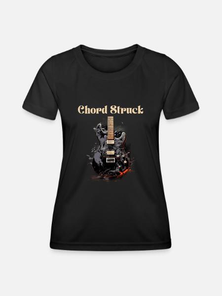 Chord Struck Guitar Teacher Funny Quote - Women's Functional T-Shirt - black