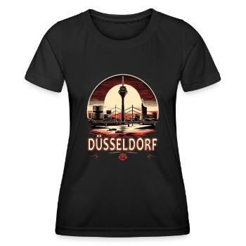 Düsseldorf Skyline Heart Love Home - T-shirt sport Femme - noir - Devant - AI Model Female 172 light (172cm)