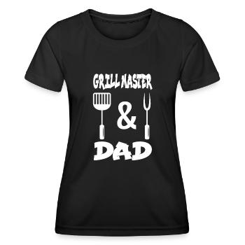 Grillmaster Papa BBQ Grill Griller Barbecue Fumoir - T-shirt sport Femme - noir - Devant - AI Model Female 172 light (172cm)