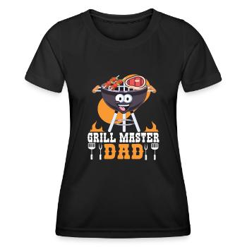 Grillmaster Papa BBQ Grill Griller Barbecue Fumoir - T-shirt sport Femme - noir - Devant - AI Model Female 172 light (172cm)