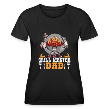 Grillmaster Papa BBQ Grill Griller Barbecue Fumoir - T-shirt sport Femme - noir - Devant - AI Model Female 172 light (172cm)