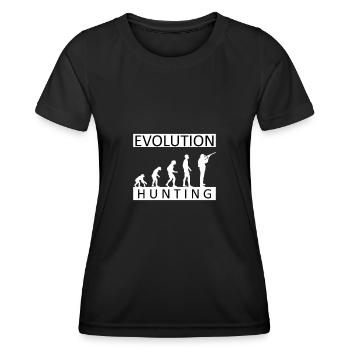 Evolution Hunting Hunting Hunter Hobby Leisure Sports - Women's Functional T-Shirt - black - Front - AI Model Female 172 light (172cm)