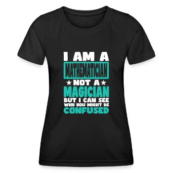 Mathématicien - T-shirt sport Femme - noir - Devant - AI Model Female 172 light (172cm)