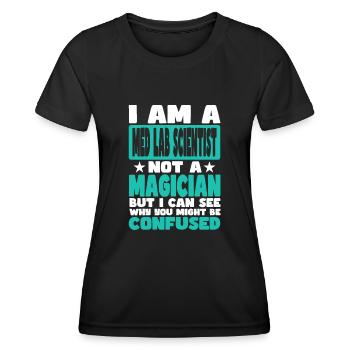 Med Lab Scientist - Frauen Funktions-T-Shirt - Schwarz - Vorne - AI Model Female 172 light (172cm)