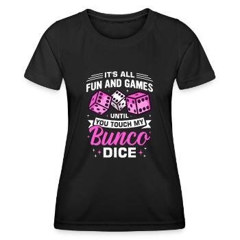 Bunco - Frauen Funktions-T-Shirt - Schwarz - Vorne - AI Model Female 172 light (172cm)