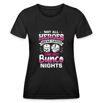 Bunco - Frauen Funktions-T-Shirt - Schwarz - Vorne - AI Model Female 172 light (172cm)