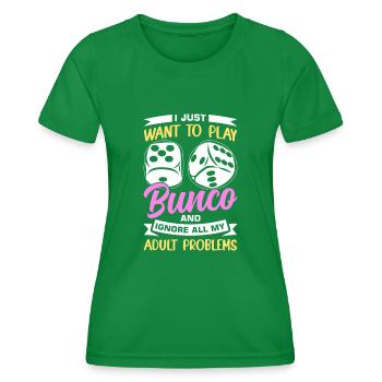 Bunco - Frauen Funktions-T-Shirt - Kelly Green - Vorne - AI Model Female 172 dark (172cm)