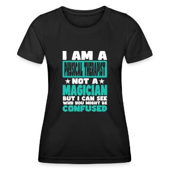 Physiothérapeute - T-shirt sport Femme - noir - Devant - AI Model Female 172 light (172cm)