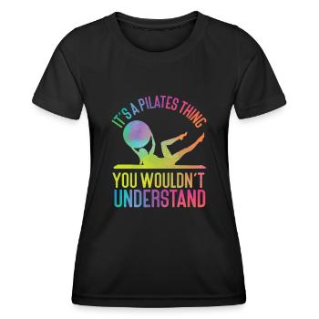 Pilates Instructor Teacher - Frauen Funktions-T-Shirt - Schwarz - Vorne - AI Model Female 172 light (172cm)