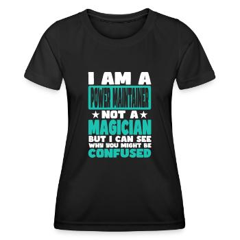 Mainteneur de puissance - T-shirt sport Femme - noir - Devant - AI Model Female 172 light (172cm)