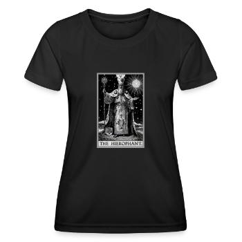 Tarotkarte The Hierophant Der Hierophant - Frauen Funktions-T-Shirt - Schwarz - Vorne - AI Model Female 172 light (172cm)